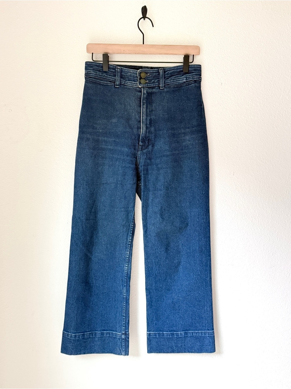 Apiece Apart Merida High-waisted cropped Dark Denim Jeans - 2 - EUC